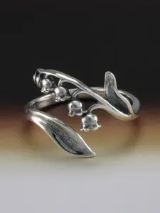 Vintage Bellflower Adjustable Stackable Rings for Women, Open Design, Daily Wear, Party Accessory, Unique Style, Versatile Jewelry