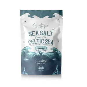 Saltique French Grey Coarse from The Celtic Sea 5lb (2.27kg) - 100% Unrefined Sea Salt Packed with 82 Minerals Helping You Stay Hydrated, Improve Electrolyte Balance- Doctor Recommended