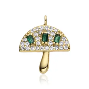 Mushroom Single Charms - Exquisite Trendy Pendant, Plant Motif Costume Jewelry, Chunky Charm Necklace, Daily Wear Stackable Accessories