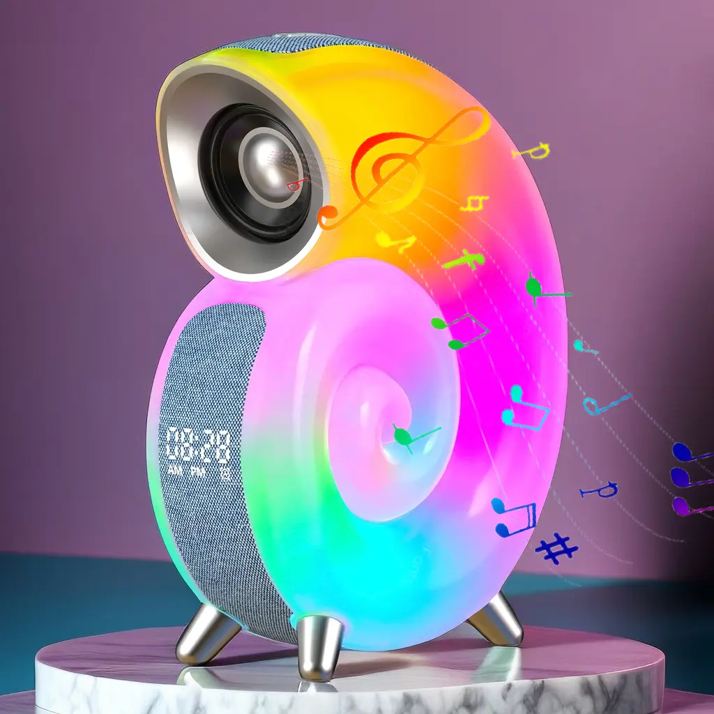 RGBIC Table Lamp with Bluetooth Music Playback Rechargeable Modern Color Running Atmosphere Lamp Cordless Funky Bedside Lamp Dimmable LED Night Light for Bedroom Living Room Kitchen Mood Lighting