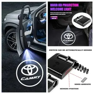 4 Pack Toyota Camry Logo Door Welcome Light - Fits Camry 2018-2025 Models, Peel and Stick Non-Destructive Installation, HD Car Door Projection Lamp, Door Lights, Welcome Courtesy Light