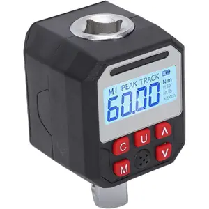 Digital Torsion Wrench Adapter 1/2in Drive Torque Meter Tester with Digital Display 9 Preset Groups Data Storage for Quality Control Optimization CRV Material 0-200Nm Accuracy