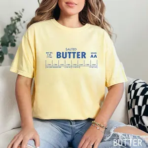 Salted Butter Comfortable Outfit, Comfort Colors Stick of Butter Sweater, Funny Baker Comfortable Top, Baking Shirt, Foodie Chef Comfortable Tee, Butter Lover Gift