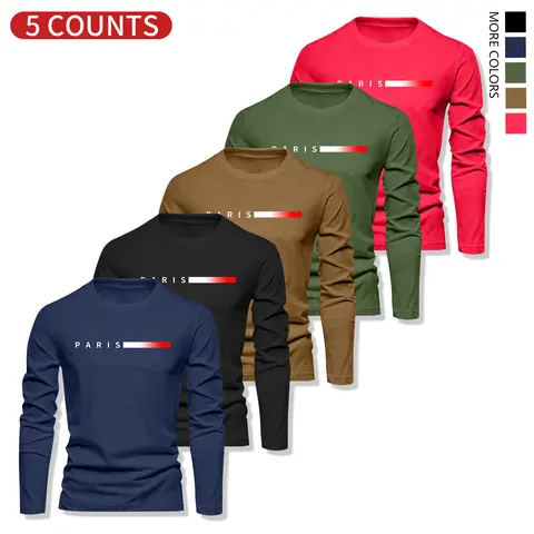 Men's Fitted Mock Neck Long-Sleeve Graphic Letter-Print Tee - High Neck Men's Long-Sleeve T-Shirts, Casual Activewear Top for Autumn Winter Sports, Fitness
