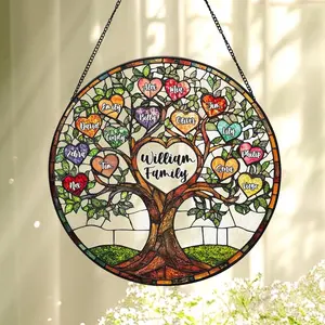 Custom Suncatcher Personalized Name Gift Family Tree Acrylic Suncatcher