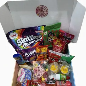 Snack Gift Set, Food and Snacks Party Box with 1 Large Item, 6 Normal-Size Items, 1 Special Gift, 14 Total Pieces, Fruity Ambient Treats, 14 Pieces