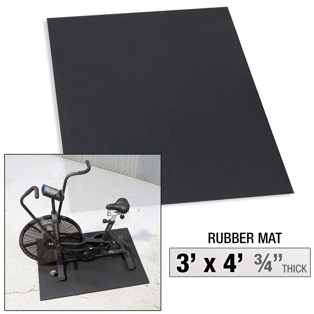 4x3 ft. Rubber Floor Mat, 3/4 inch Thick