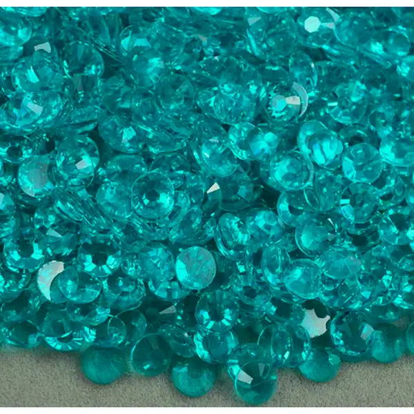 Clear Turquoise Resin Rhinestones