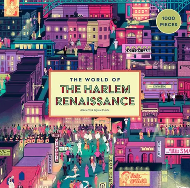 The World of the Harlem Renaissance 1000-Piece Jigsaw Puzzle by Noa Denmon - Featuring Hughes (Poet), Louis Armstrong, Novelists, Zora Neale Hurston