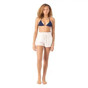 ROXY STRIPE OUT Cover Up Short - Breezy Summer Beach Shorts in Egret White