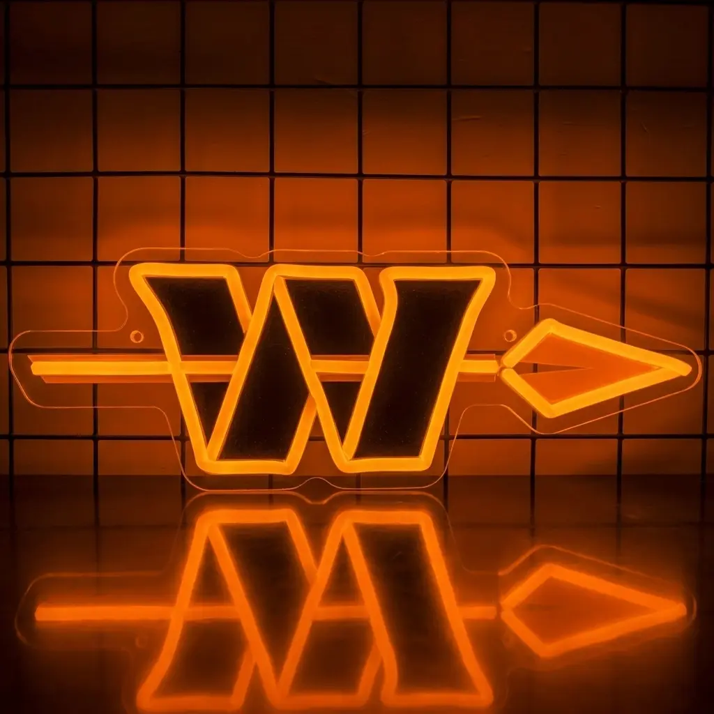 Commander Football Neon Signs Led Sign for Wall Decor Rugby Team Light Up Sign Suitable for Man Cave Office Bar Pub Wall Art Gifts for Teen Boys
