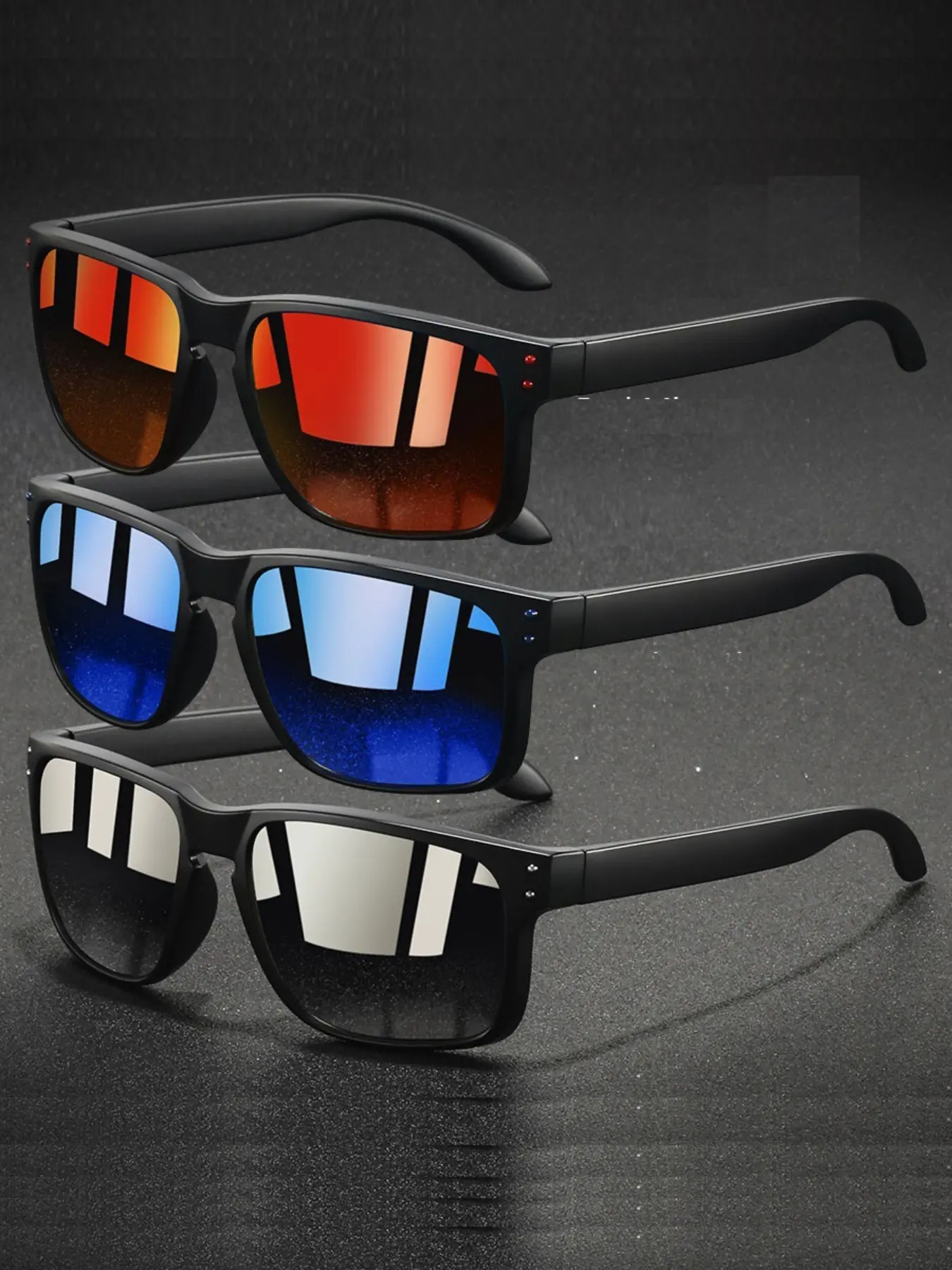 3pcs vintage fashion square glasses,suitable for both men and women,provide multiple color options,solid color frame paired with anti slip rubber nose pad,Improve wearing comfort,suitable for daily wear and outdoor activities