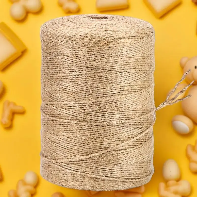 Jute Rope, 656ft Jute Rope, Multipurpose Heavy Duty Strong Jute Rope, Suitable for Crafts, Gardening, Gift Wrapping and Art Projects, All Natural Twine