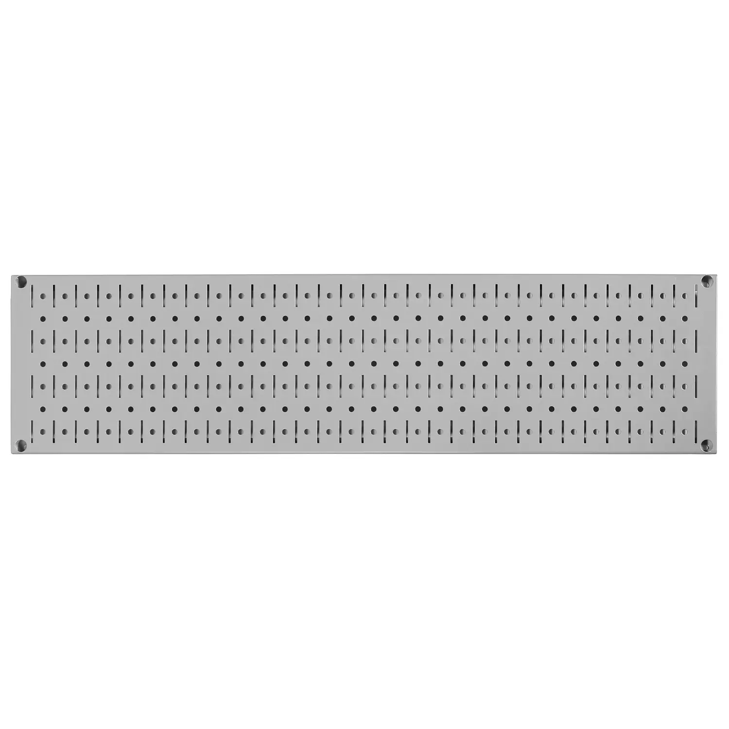 8in x 32in Horizontal Gray Metal Pegboard Tool Board Panel