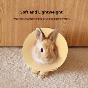 Small Pet Recovery Collar for Hamster Parrot Rabbit Chinchilla Post-Surgery Protective Neck Cover Anti Lick Adjustable Soft Cone Animal Head Brace for Wound Healing