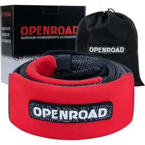 OPENROAD 4''x8' Break Strength 40,000 lbs Tree Saver Strap, Triple Reinforced Webbing