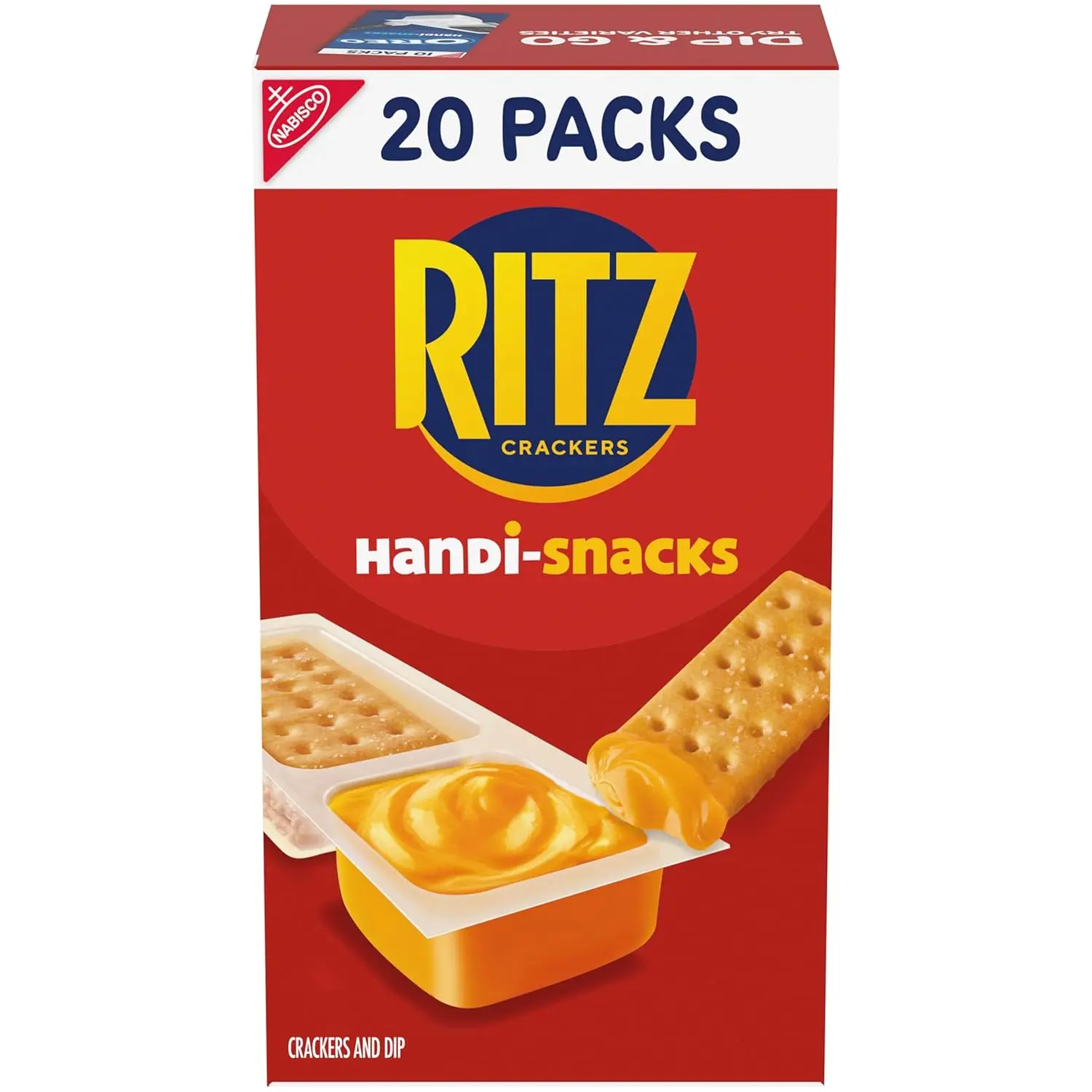 Handi-Snacks Crackers 'N Cheesy Dip Snack Packs, 20 Snack Packs