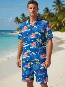 USA 250th Anniversary 1776 2026 Hawaiian Shirt, Summer Patriotic Shirt, 250 Years of America Freedom Button Down