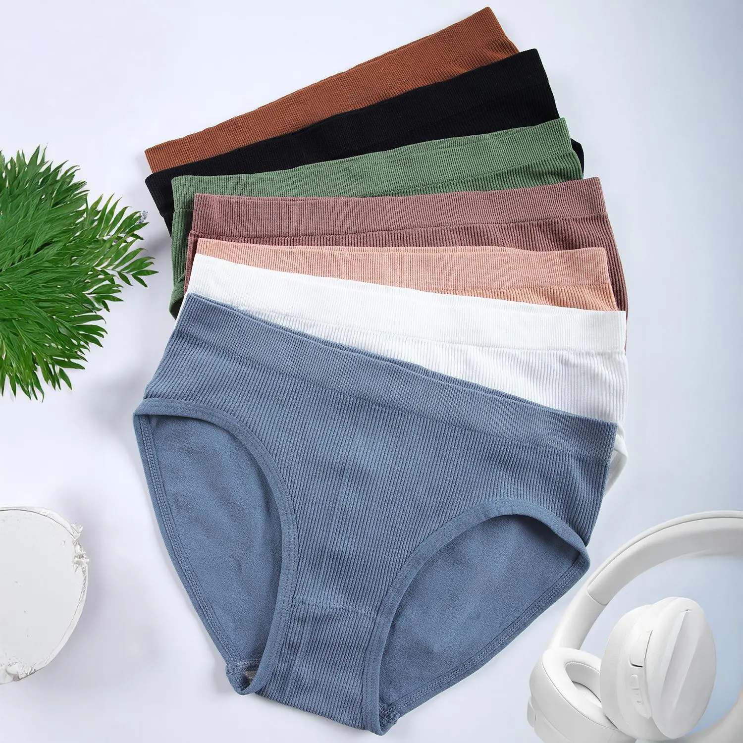 7pcs Women Underwear Panties Stretchy Intimates Briefs Perfect For Everyday Wear Women's Lingerie, Underwear For Women, Intimate Gifts For Women