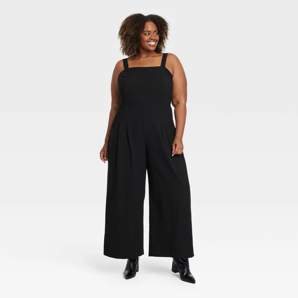 Women's Tailored Jumpsuit - Ava & Viv Black XXL