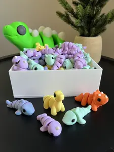 Pastel Mini Animals – 1 Random Articulated 3D Printed Figurine (Surprise Pick!)