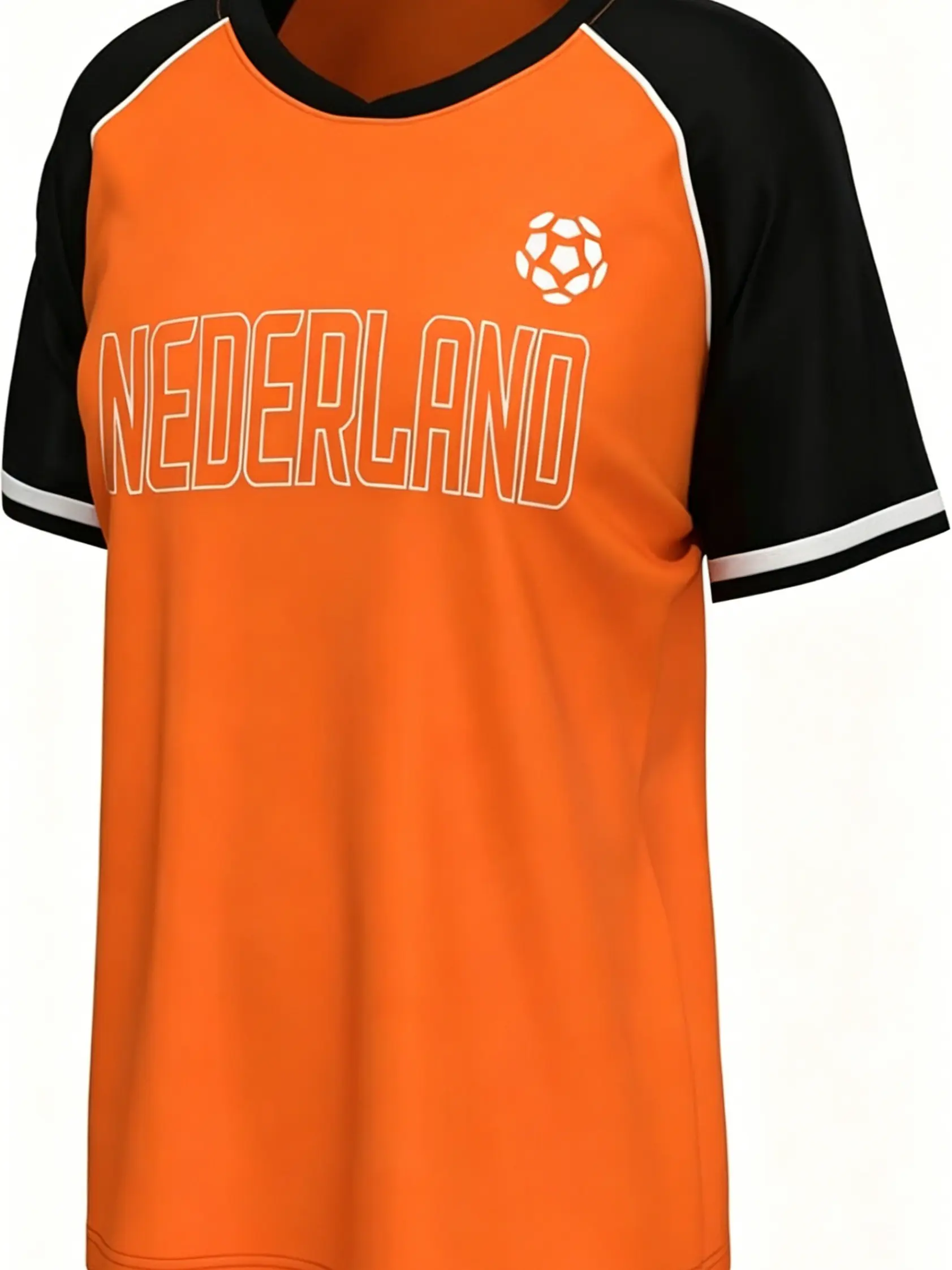 Nederland Football Shirt for Men and Women, Raglan Sleeve Soccer Fashion Jersey in Polyester Mesh, Moisture-Wick and Quick-Dry for Full Mobility, Raglan Sleeves, Team Graphics, Mens Jersey Style, Athletic Look, Athletic Fit, Sportswear, Football Fashion,,