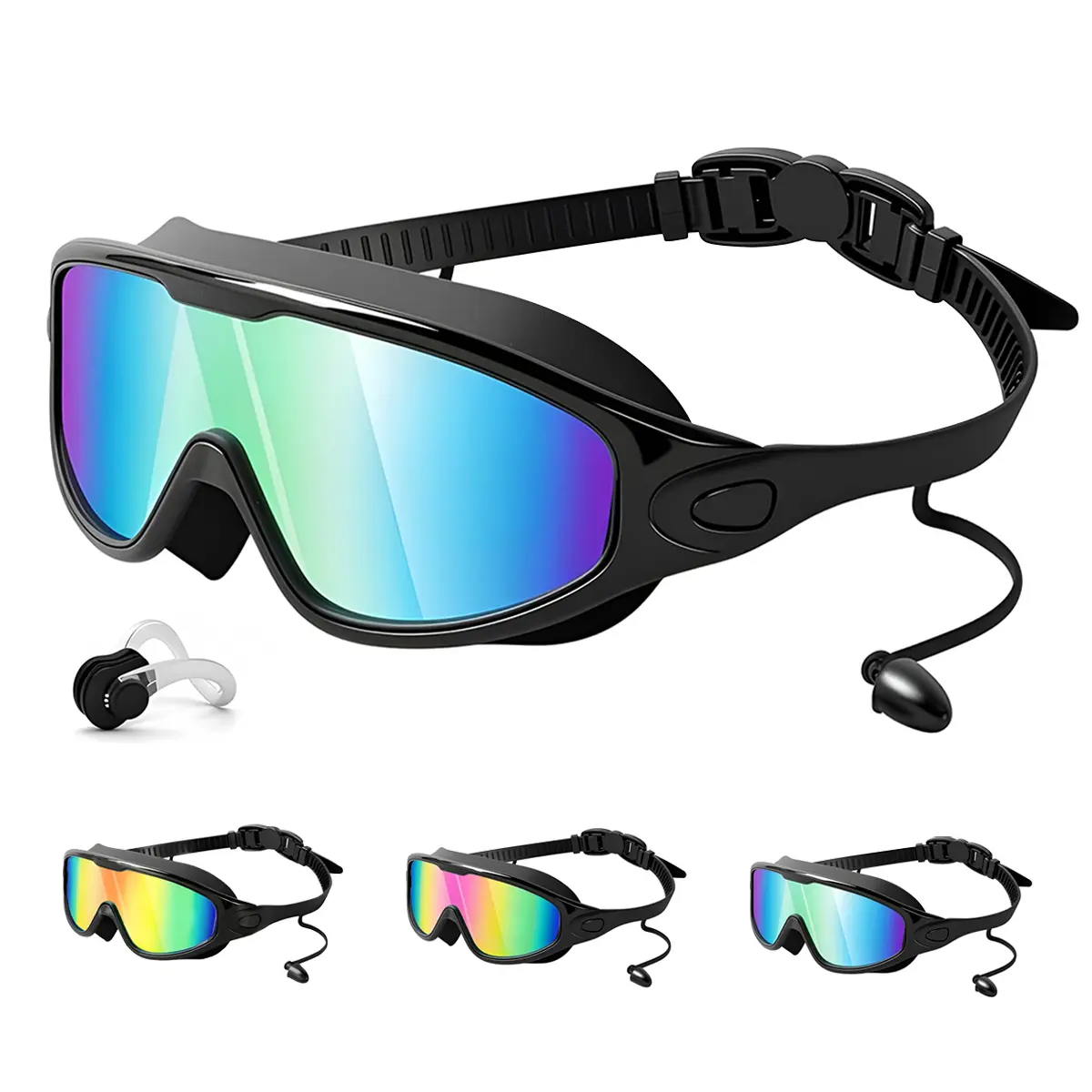 Swim Goggles for Adults & Youth - Anti-Fog, Anti-UV, Wide View, Waterproof, Adjustable Pool & Outdoor Fog Free Water Sports Goggles, Pool Goggles, Outdoor Swimming Goggles