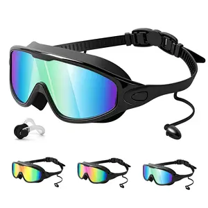 Swim Goggles for Adults & Kids Anti-Fog Anti-UV Wide View Swimming Goggles for Men Women Youth