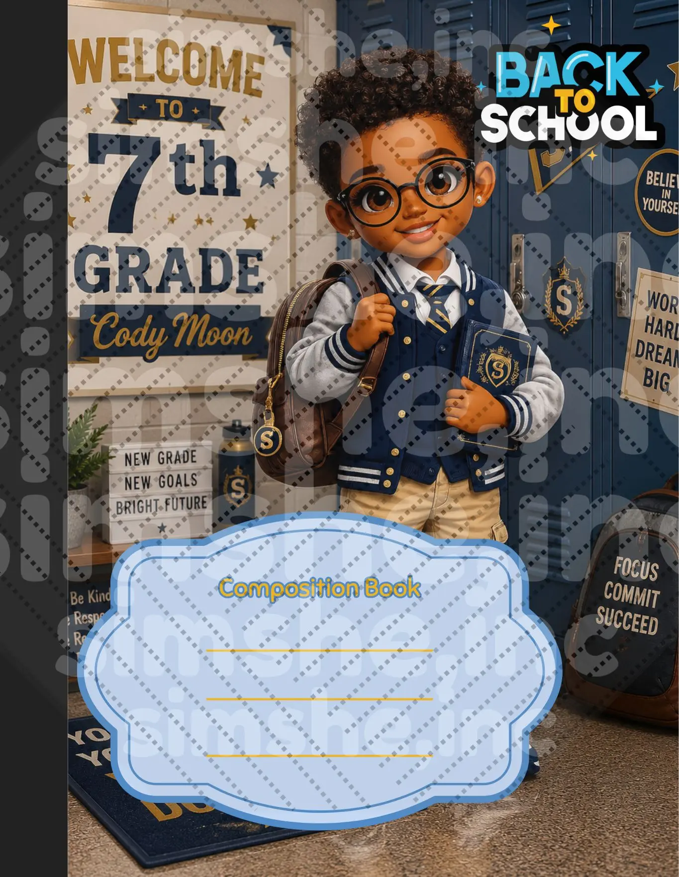 Back to school notebook cover