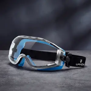 UKNOW Unisex Anti-Fog Safety Goggles Over Glasses with Adjustable Strap, ANSI Z87.1 Certified Protective Eyewear for Work & Projects Daily Eye Protection