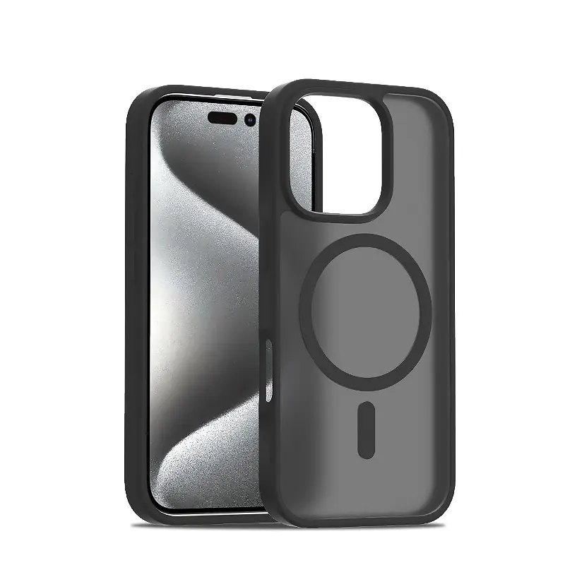 Magnetic Phone cases for Phone 17Pro Max  16 15 14 13 12 11 Pro Max Plus High-end matte supports magnetic suction wireless charging matte translucent anti-shock and anti-fall mobile Skin-Feel phone case for iphone 17 Pro Max