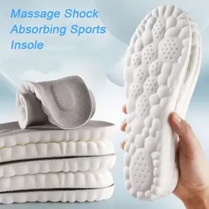 4D Sports Insoles Ultra-Soft High-Elasticity Pads Anti-Pain Antibacterial Deodorant Pad Casual Cushion Arch Support Foot Insoles SMATLELF