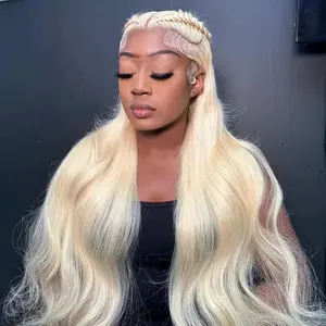 BLING HAIR 30 Inch 613 13x6 Lace Front Wig Human Hair 180 Density Blonde Body Wave Lace Front Wigs Human Hair Pre Plucked Blonde Wig Human Hair 613 HD Lace Frontal Wigs