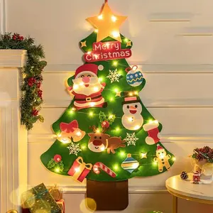 BetterLife Store DIY Felt Christmas Tree Set with Detachable Ornaments Kids-Friendly Xmas Gift Easy to Hang New Year Door Wall Holiday Decor Black Friday 50% Off