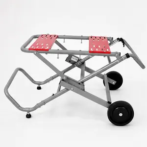 ARCH Rolling Foldable Table Saw Stand Heavy Duty Portable Universal Table Saw Base with 8" Wheels Adjustable Height 330Lbs Load Capacity Steel Gray for Woodworking Garage Workshop Job Site, Gray Color Options, Steel Material, Product Weight: 33.80 lb