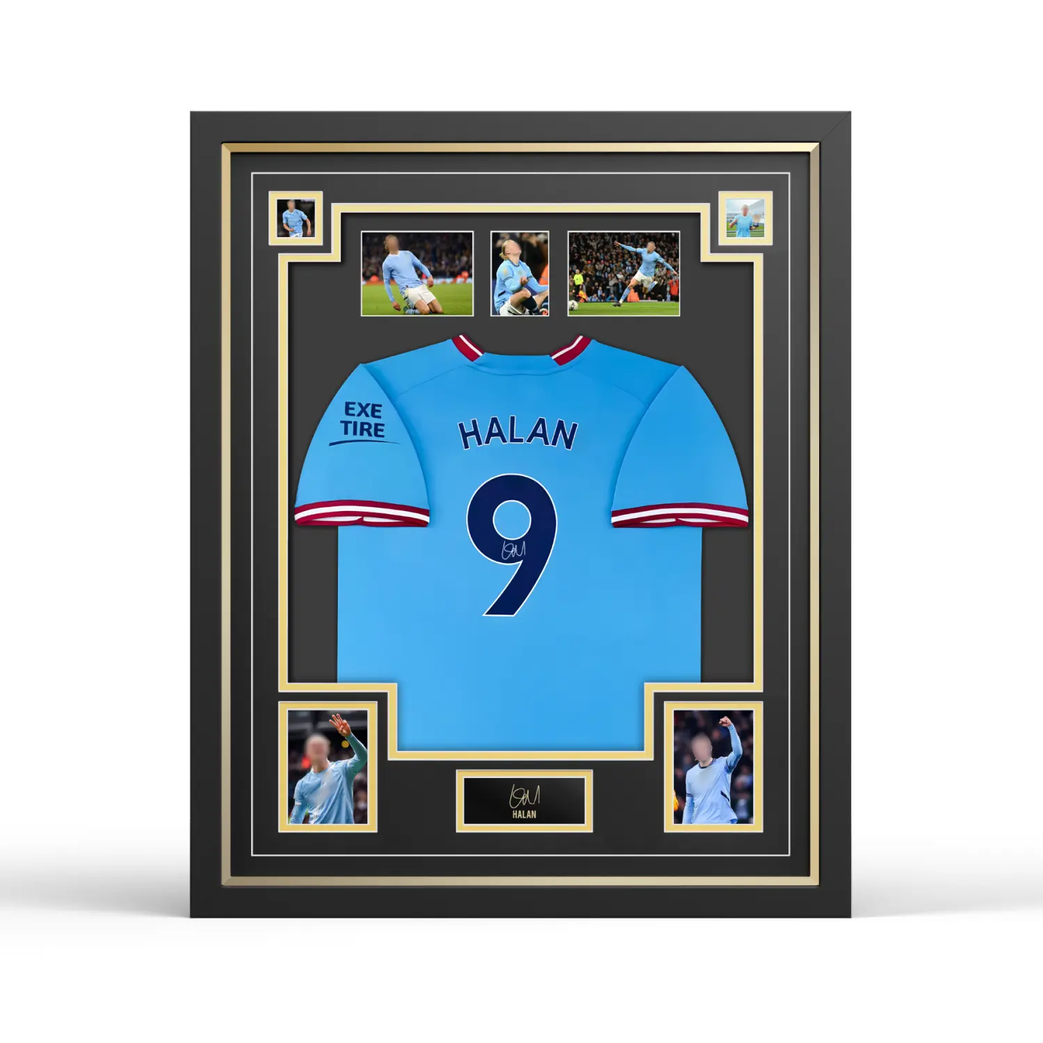 Oversized Professional Jersey Display Frame, 28.3"x34.6"Premium Wooden Jersey Shadow Box with 8 Photo Openings, Museum-Grade Mat, Large Jersey Frame Display Case for Football Basketball Baseball Soccer Jersey Storage & Keepsake Gift modern