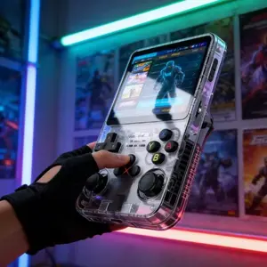 R36s Retro Video Handheld Game Console, Portable Pocket Compact Gaming Device, 64GB Memory, Linux System, 3.5 Inch IPS Screen, 3500mah Battery