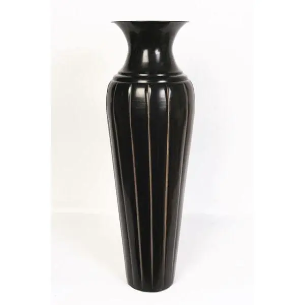 Decorative Embossed Metal Tall Floor Vase – 26 High – Iron