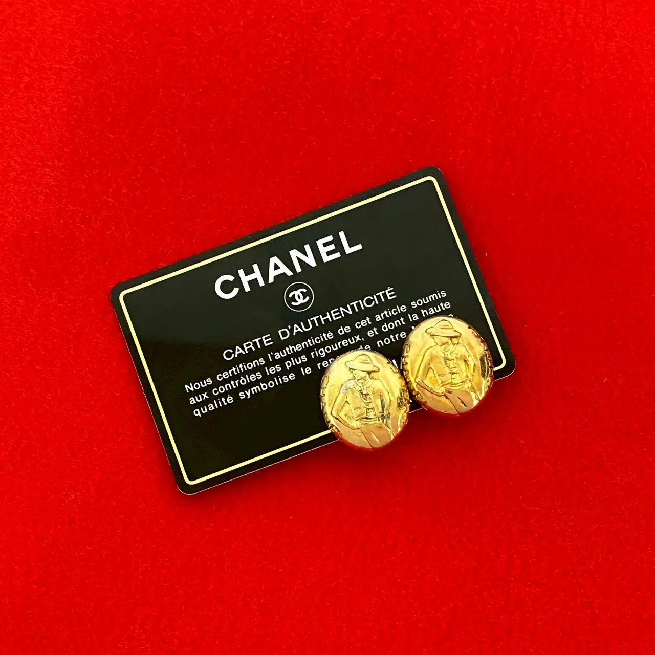 Pre-owned CHANEL Stainless Small Leather Goods Mademoiselle Earrings