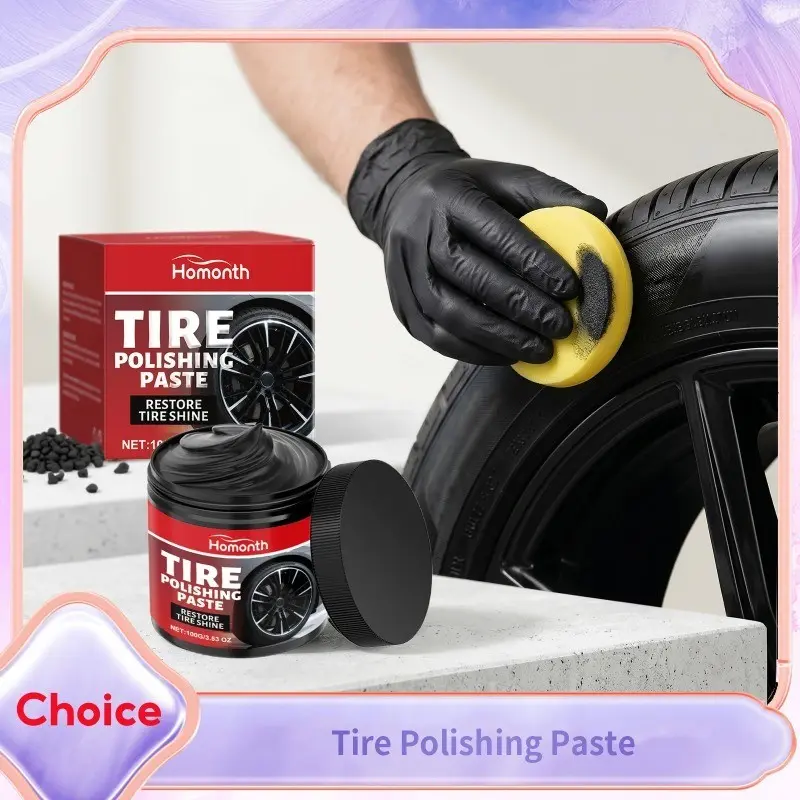 Tire Gloss Repair Paste Polish Long-Lasting High Glossing Anti-Aging Anti-Cracking Non-greasy Protect Car Motorcycle Wheel Gloss Maintenance