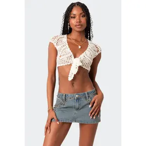 Rocco Tie Front Crochet Top