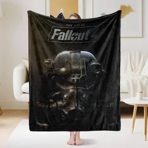 Fallout Game themed printed Flannel Blankets, Modern Design, Suitable for all seasons, Suitable for travel, Camping and Home Decoration