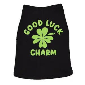 Good Luck Charm Dog Shirt Funny Sarcastic St Patricks Day Tee For Dogs Saint Patrick's Day Shirt For Dogs Funny Dog Puppy TShirt Black -