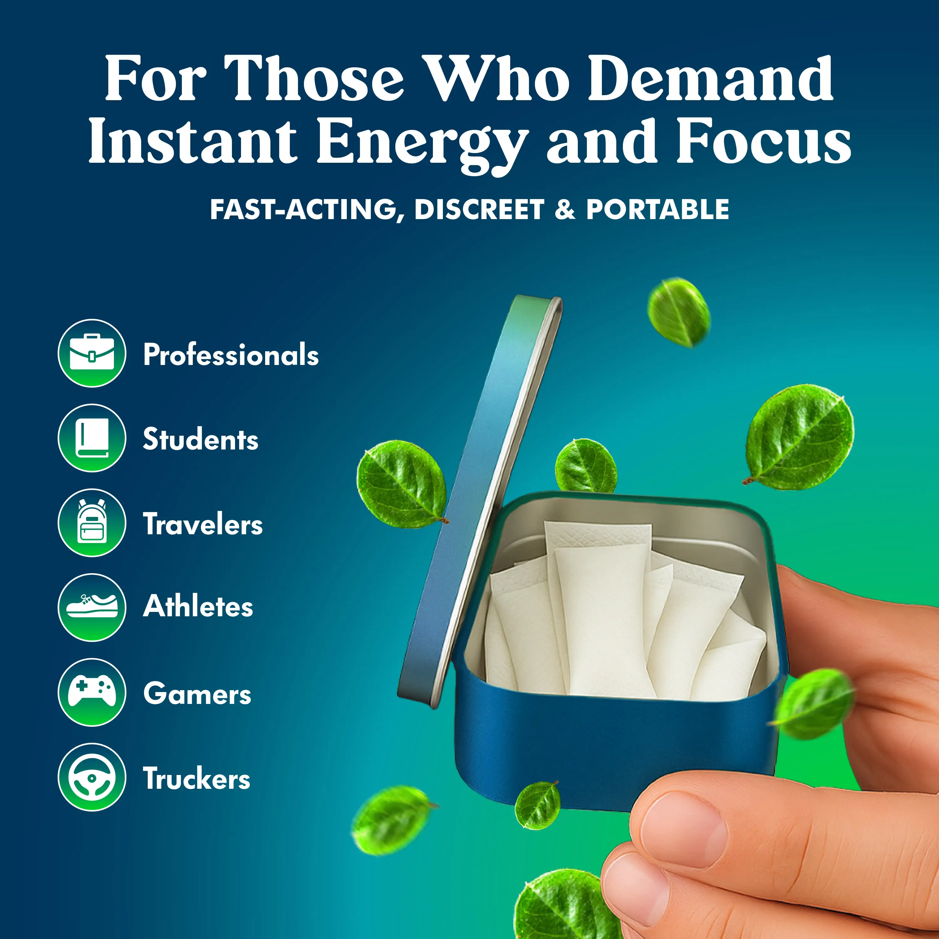 Zennies by Parrox - Caffeine Nootropic Pouches (Wintergreen Flavor
