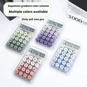 Transparent Dopamine Calculator with Display, Large Buttons 10-Digit Display, Cute Multicolor Options, Gradient Colors, Ideal for School & Office Use, Office Stationery Supplies
