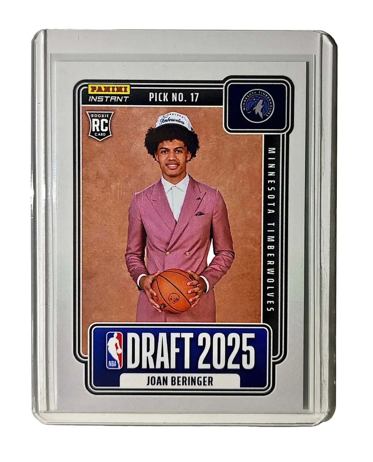 Joan Beringer Rookie 2025-26 Panini NBA #17 Draft Night Minnesota Timberwolves