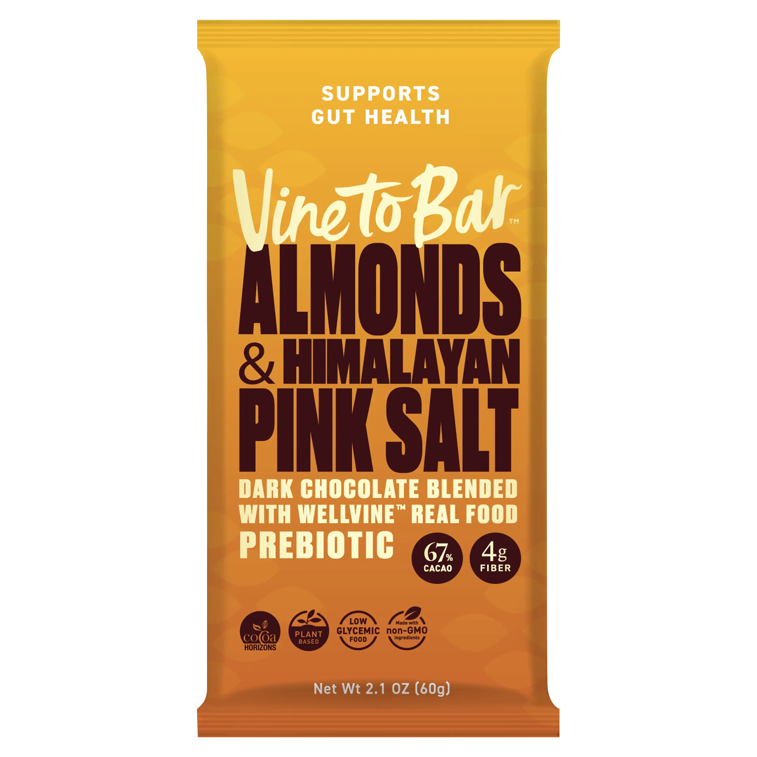 Almonds and Himalayan Pink Salt Dark Chocolate Bar