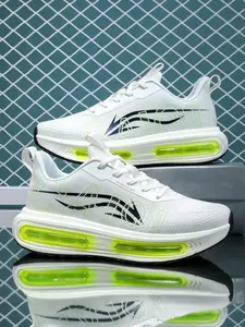 Unisex Flame Graffiti Running Shoes, Trendy Running Shoes, Sports Running Shoes, Breathable Mesh Sporty Sneakers, Workout Sneakers, Athletic Shoes, Athletic Running Trainers, Thick Sole Shock Absorption, Marathon Training, Daily Commute