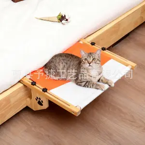 Cat Hanging Bed Solid Wood Cat Nest Balcony Window Cat Bedside Hanging Hammock Pet Cat All-Season Cat Hanging Nest