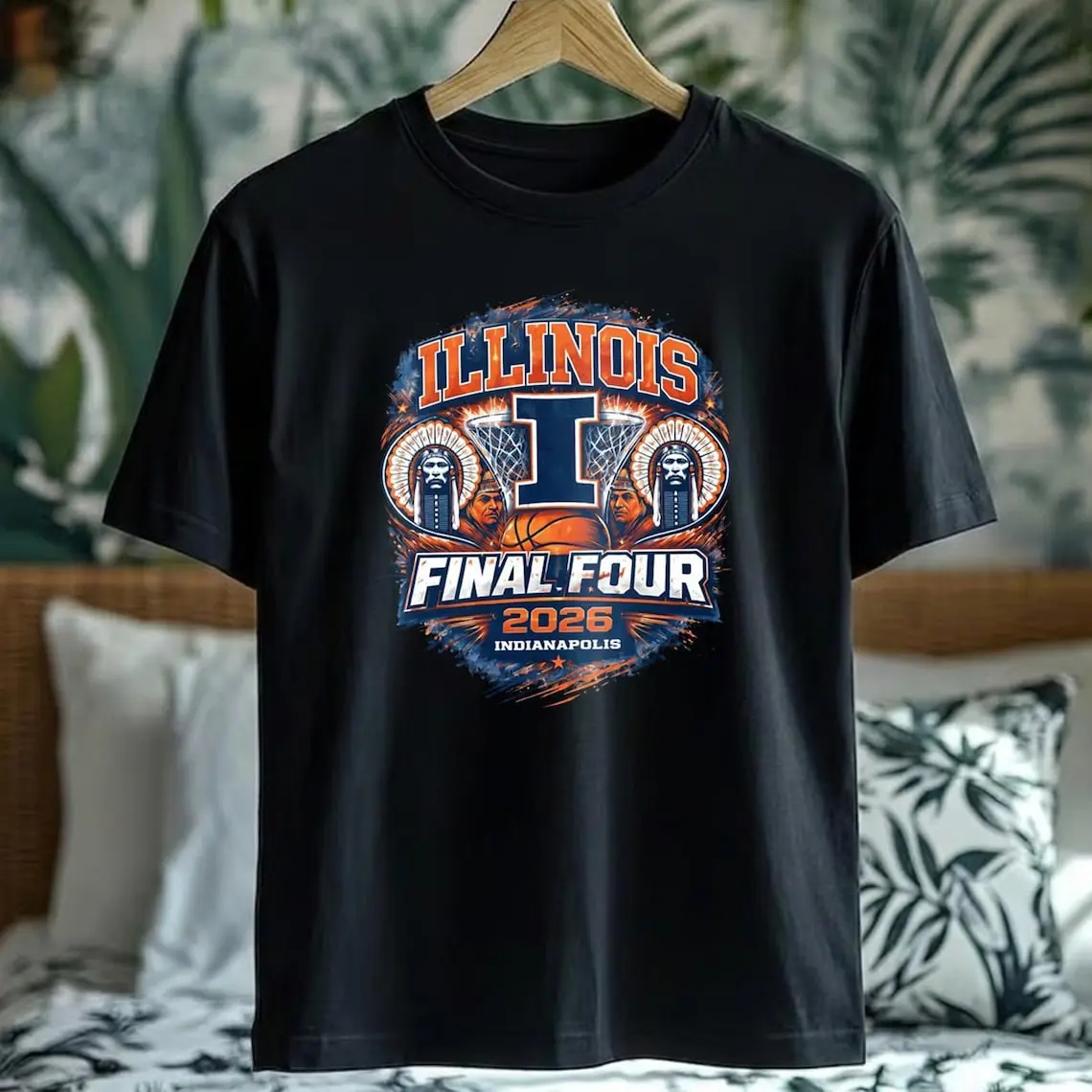 Illinois Final Four 2026 Basketball Shirt March Madness Indianapolis Game Day Tee College Sports Illini Fan Unisex